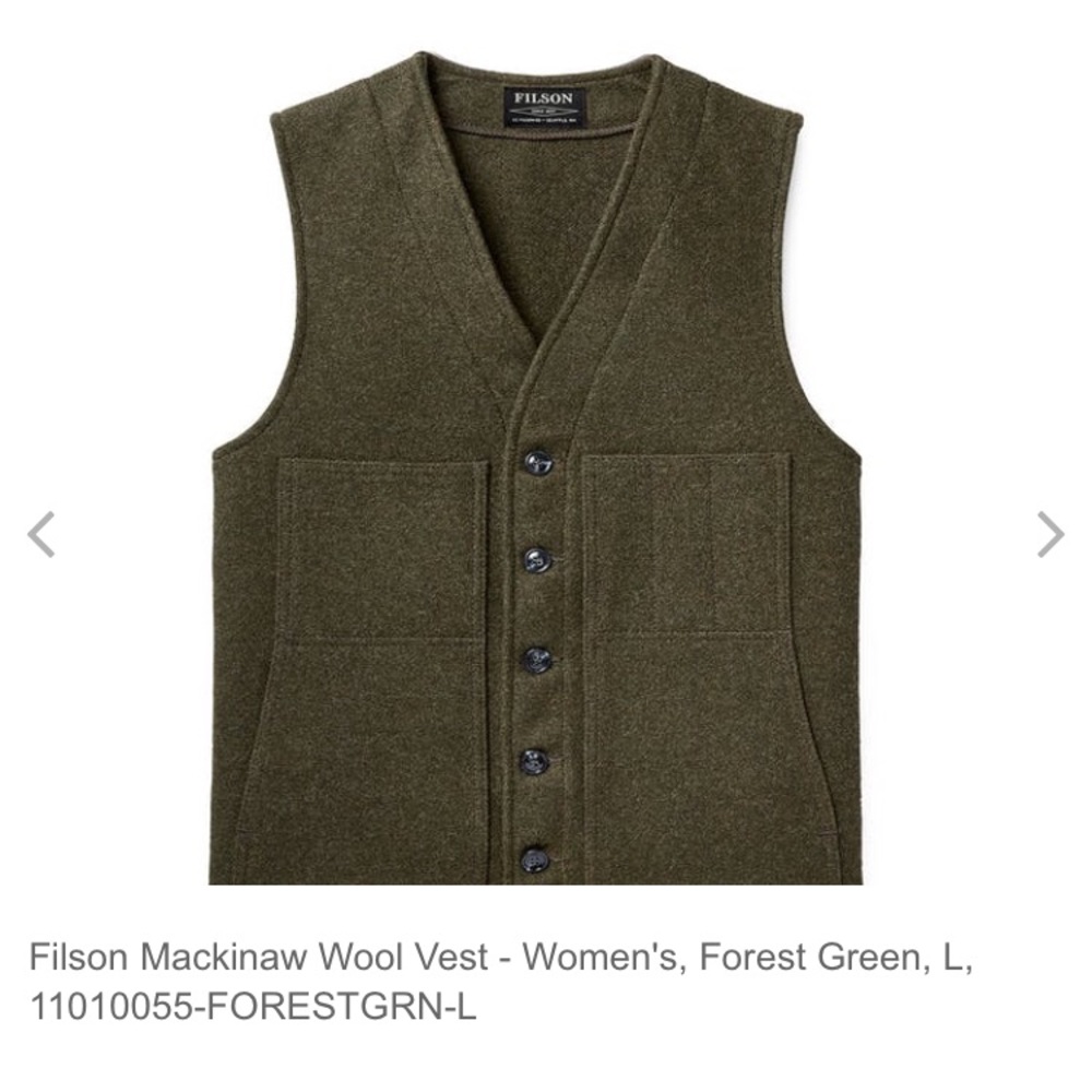 Filson Mackinaw wool vest , women’s small